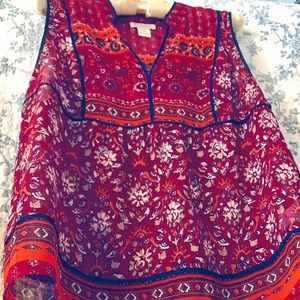 Lucky Brand Sleeveless Printed Top